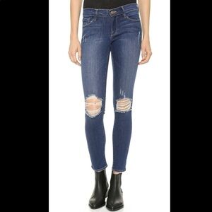 NEW frame le skinny de jeanne ripped jeans size 28